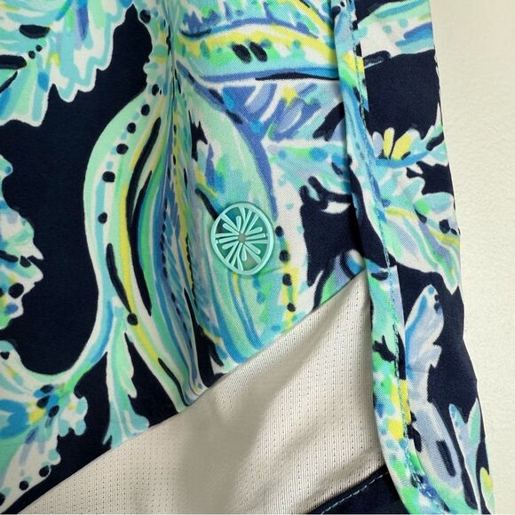 Lilly Pulitzer Ocean Trail Shorts In High Tide Navy Scuba Doo Size Small 001485 - Picture 2 of 7